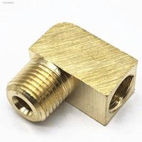 ☸ M6 M8 M10 1/8 BSP Male Female Elbow 90 Degree Block Brass Pipe Fitting Connector For Compreesion Fitting Oil Lubrication