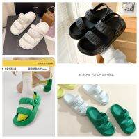 SDOXBE093-1 รองเท้าแตะ EVA รองเท้าใส่ในบ้าน-นอกบ้าน รุ่นพื้นหนา มีสายรัดข้อกันลื่น สีขาว สีดํา สีเขียว ไซส์ 36-41