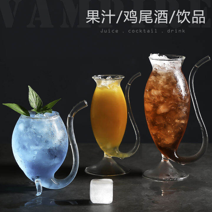 Tik Tok creative vampire wine glass cocktail glass juice drink glass