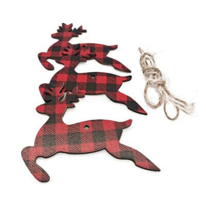 10pcs-christmas-tree-hanging-decorations-wooden-pendants-ornaments-single-side-red-lattice-snowflake-xmas-gift