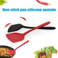 1 Pcs Silicone Spatula Heat-Resistant Long Handle Non-Stick Turner Kitchen Cooking Tool