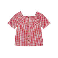 เสื้อเบลาส์เด็กผู้หญิง Mothercare red gingham blouse YB656