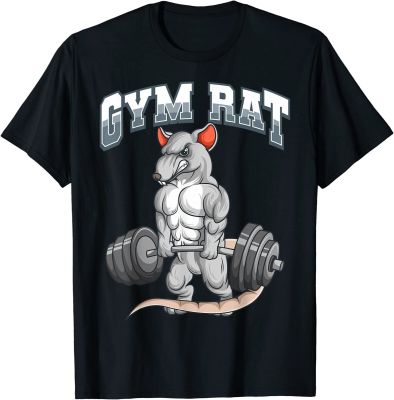 Funny Gym Rat Fitness Bodybuilding Crewneck T Shirt Men Casual Short Sleeve Tees Tops Dropshipping XS-6XL