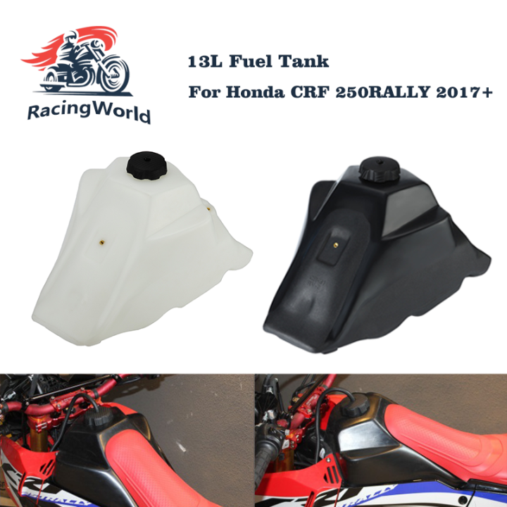 RACINGWORLD Black Motorcycle 13L Large Capacity Gas Fuel Tank Bag 3.5