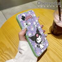 Chenyyka เคสสำหรับ A17 OPPO เคส A17K แบบเต็มหน้าจอลาย Kuromi เคสเคสโทรศัพท์ดีไซน์ใหม่บางแบบสร้างสรรค์เคสป้องกันขอบสี่เหลี่ยมอ่อนเคสปลอกซิลิโคนกันกระแทก