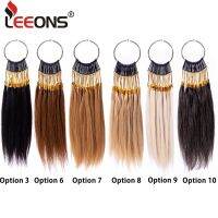 Leeons เส้นผมตัวอย่างสีเส้นผมมนุษย์100% วงแหวนสี Swatches ร้านเสริมสวยมืออาชีพการทดสอบสีตัวอย่างขนเครื่องมือยืดขยาย