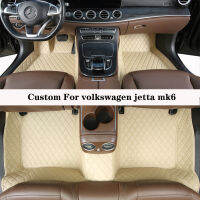 พรมปูพื้นรถยนต์สำหรับ Volkswagen Jetta Mk6 2011 2012 2013 2014 2015 2016พรมหนังชุดเต็มหรูหราแผ่นเท้าพรมอัตโนมัติอุปกรณ์เสริม