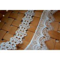 KGUISS Width 3-4cm Polyester Love Bowknot Water-soluble Lace Shoulder Strap Wedding Ornament Decoration Material