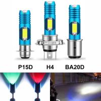 [ANYA Auto Parts] รถจักรยานยนต์ RGB ไฟหน้า H4 P15D BA20D ไฟ Led ความสว่างสูง HS1 Moped สกู๊ตเตอร์ ATV โคมไฟลำแสงไฟ