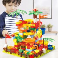 336PCS Marble Race Run Big Block Maze Ball Track Building Blocks Funnel Slide Blocks DIY Assembly Bricks Toy For Children Gift