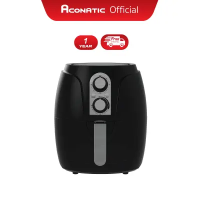 Aconatic หม้อทอดไร้น้ำมัน เพื่อสุขภาพ รุ่น AN-AFY2518 Black สีดำ ความจุ 2.5 ลิตร (รับประกัน 1 ปี)