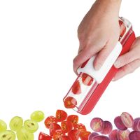 2022Stainless Steel Easy Fruit Slicer Tomato Grape Cherry Slicers Cutter Fruit Vegetable Salad Cutting Easy Kitchen Tools