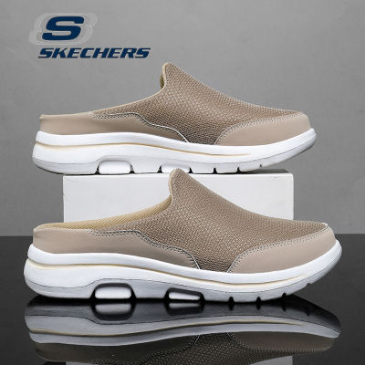 Skechers_Gowalk4 สเก็ตเชอร์ส รองเท้า ผู้ชาย Slippers Mens Casual Shoes รองเท้าผู้ชายแฟชั่นครึ่งส้น Summits Sport Shoes รองเท้าผู้หญิง Uinsex Plus Size：EU35-EU48