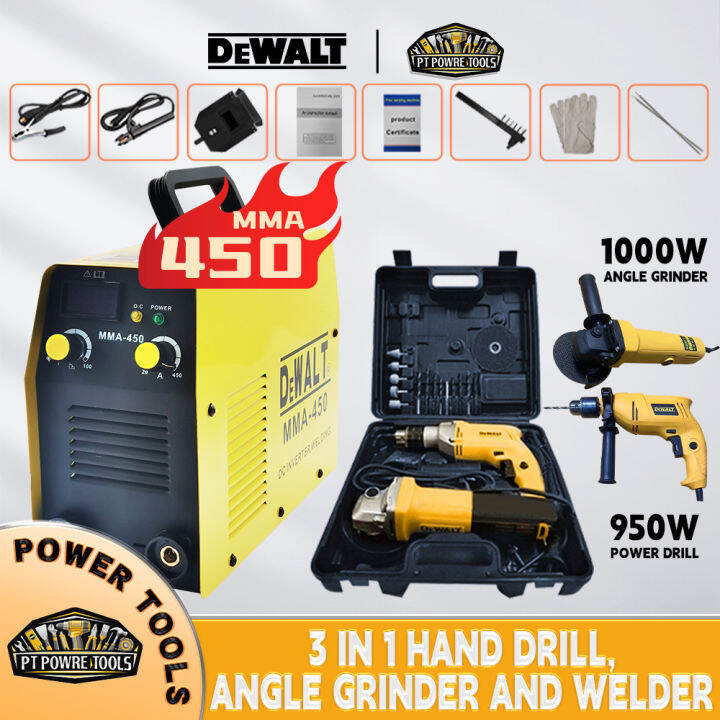 DeWALT 3in1 MMA450 Portable IGBT Inverter Welding Machine+DeWALT