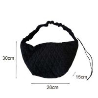 Hot Women S Polyester Shoulder Bag Bubble Pleated Handbag Large Capacity Dumpling Crossbody Bags Solid Color