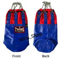 กระสอบทรายหนังแท้ ทวินส์ สเปเชียล สีน้ำเงิน-แดง ( M,L) ( ขายแบบไม่บรรจุ) Twins  Heavy Bag HBNL  Blue-Red Genuine Training MMA Kickboxing (Un-filled)