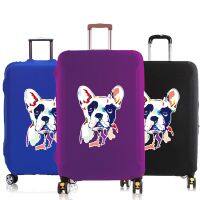 【LZ】❏  Bagagem protetor Trolley Cover Poeira Viagem Acessórios for18-32 polegada Suitcase tecido elástico Bagagem cobrir Dog Pattern colorido