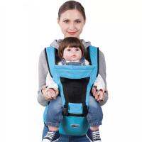 เป้อุ้มเด็กนั่ง Hip Seat 2 in 1 สะพายหน้าและสะพายหลังได้ สีฟ้า Blue รุ่น:KKO 270#