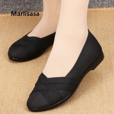 Marlisasa Chaussures Plates Femmes Women High Quality Black Ballet Dance Shoes Lady Cute Grey Comfortable Flat Loafers F2038