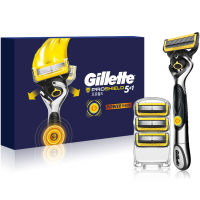 Gillette ProShield Power Mens Razor with Precision Trimmer, 5 Anti-Friction Razor Blades, 1 Razor Handle + 4 Blade Refills