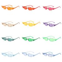 Flame Sunglasses Vintage Glasses For Women UV400 Fashion Rimless Sunglasses Novelty PC Frame Sunglasses Party Cosplay Glasses