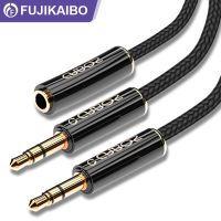 【LZ】✣♧  Fêmea para 2 Masculino AUX Cabo de Áudio 3.5mm Jack divisor adaptador para Smartphone laptop fone de ouvido 35mm microfone microfone