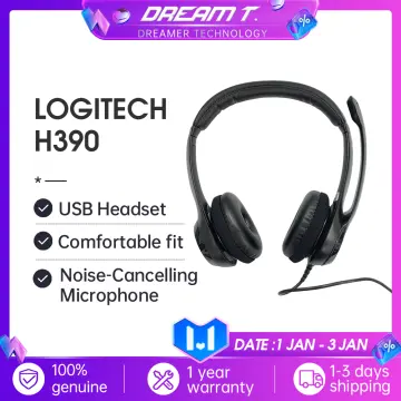 Logitech H390 USB Computer Headset with Noise Cancelling Mic in