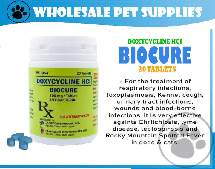 BIOCURE Antibacterial (Doxycycline HCI) 20 Tablets for dogs & cats