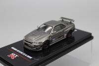 อินโน1:64 Nissan Skyline R34GT-R ชุดของเล่นโมเดลของตกแต่งรถโลหะผสมหล่อ