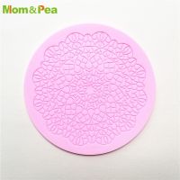 KCL578 Small Round Lace Pad Silicone Mold Sugar Paste Fondant Cake Decoration 3D Mould Bread Cake  Cookie Accessories