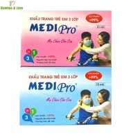 Khẩu trang y tế cao cấp Medi Pro 3 lớp cho trẻ em - chính hãng cty Thời Thanh Bình (hộp 10 cái) thumbnail