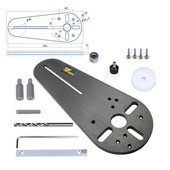 1ชุดตัดวงกลม Jig สำหรับไม้ขนาดเล็กเราเตอร์/มือไฟฟ้า Trimmers ไม้ Milling วงกลมเครื่องกัดร่อง