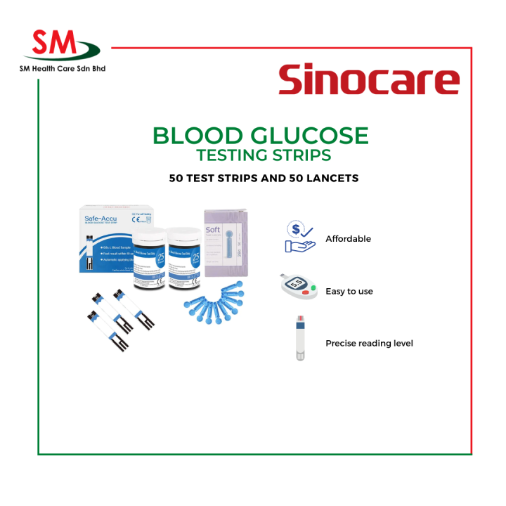 SINOCARE BLOOD GLUCOSE TESTING STRIPS Lazada
