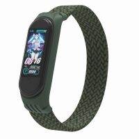 【Big-Sales】 SAQLAIN RAZA สายกำไลข้อมือเปลี่ยนหัวได้ไนลอนถักแบบเดี่ยวสำหรับ Mi Band 5 3 4สายซิลิโคนไนลอนสำหรับ Miband 4 5 3 NFC