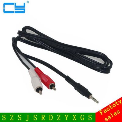 New AV 1 into 2 Audio Stereo AUX Cord 2RCA to Male 3.5mm Jack RCA Aux Cable For Speaker For Car/PC/TV