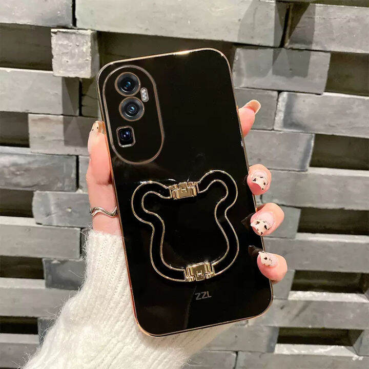 phone-case-เคส-oppo-reno10-pro-plus-5g-oppo-a78-nfc-4g-ฝาหลังตัวชุบโลหะหรูหราคุณภาพสูงพับได้หมีที่วางโทรศัพท์เคสนิ่ม2023