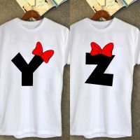 เสื้ออักษร โบว์แดง Y-Z เนื้อผ้า TK สวมใส่ สบาย ไม่ยืด ไม่ย้วย