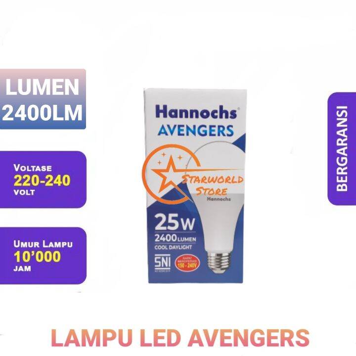 Hannochs Lampu Led Avengers 25 Watt Cahaya Putih Lazada Indonesia