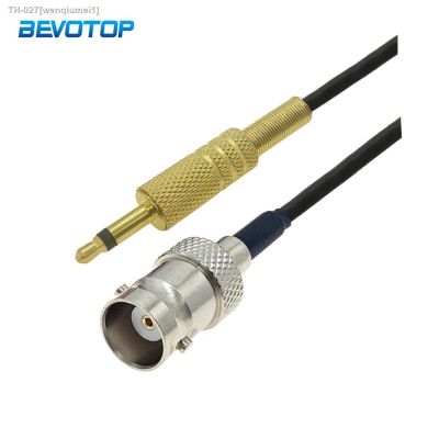 ☊❏♟ BNC Female Jack to 3.5mm Mono Male 1/8 TS Plug Pigtail CCTV Camera Monitor Antenna Cord 50 Ohm RG174 RF Coaxial Cable Jumper