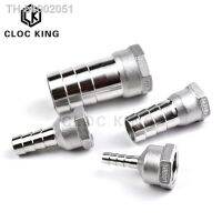 ♘ Stainless Steel Female BSP 1/4 3/8 1/2 3/4 1 Thread Pipe Fitting Barb Hose Tail Connector 6mm to 32mm Tools Accessory