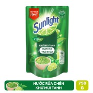 Nước rửa chén Sunlight 750ml  giao ngẫu nhiên hương trà xanh hoặc chanh