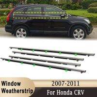 Car Window Weatherstrips For Honda CRV CR-V 2007-2011 Rubber Chrome Door Moulding Trim Belt Outer Window Glass Sealing Belts Decorative Door Stops