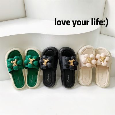 [ส่งเร็วพิเศษ!] SHO-BX4 🌈 รองเท้าแตะสไตล์เกาหลี รองเท้าแบบสวมเสริมส้น สีสดใสน่ารัก พื้นนิ่ม ใส่สบาย🌈 SUNBALEE