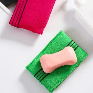 Back Scrubber for Shower Exfoliating Body Scrubber Nylon Bath Towel Shower  Back Washer Exfoliating Washcloth Rear Scrub Japanese Stretchable Pull