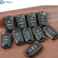 OkeyTech สำหรับ Hyundai Tucson Ix25 Ix35 Kia Ceed Rio 3 Sportage Blank Key Shell ซิลิโคนพลิกพับและรีโมทเปลี่ยนกรณี