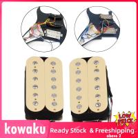 Kowaku 2ชิ้นทำจากโลหะผสม Humbucker Pickup แบบ DIY วัสดุสำหรับกีตาร์ไฟฟ้าของตกแต่ง