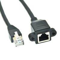 Rj45 Cat6 8p8c Ftp Stp Utp แมว6e ชายกับหญิง90องศาติดตั้งแผงมุมขวาสาย Lan Ethernet เครือข่าย0.3เมตร0.6เมตร1เมตร