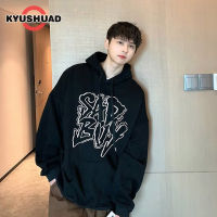 KYUSHUAD Hoodies ของผู้ชายเสื้อกันหนาวอินเทรนด์เสื้อโค้ตทรงหลวมเสื้อมีฮู้ดลำลองเสื้อผ้าขนาดใหญ่