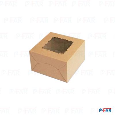 (100 ใบ/แพ็ค ) กล่องสแน็คบ๊อกเล็ก กล่องอาหารว่าง กล่องจัดเบรก ขนาด 12.5x12.5x7.5cm.