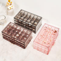 Jewelry Storage Box Transparent Storage Box Drawer Storage Box Large Capacity Jewelry Box Jewelry Box Three Layer Jewelry Box